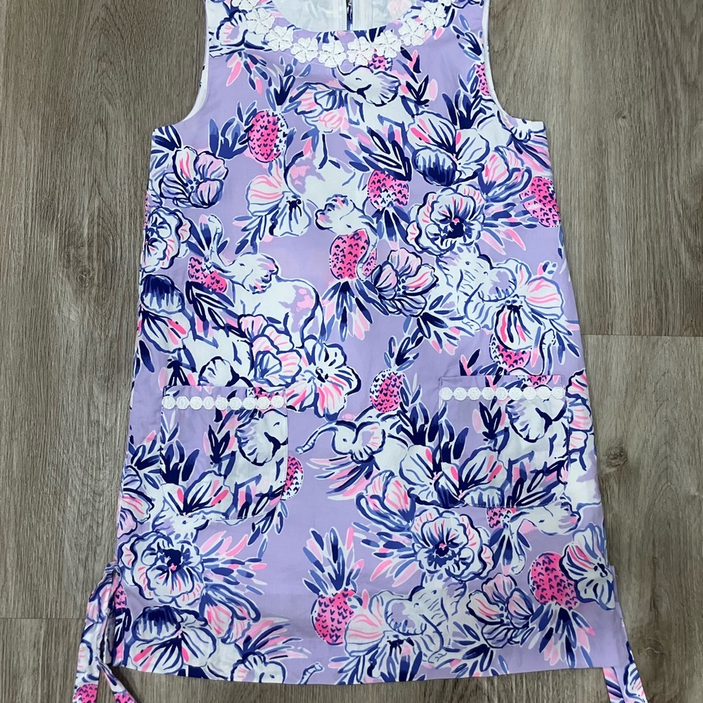 Lilly Pulitzer Pink and Blue Floral Kids Casual Dress